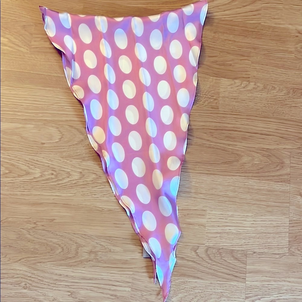 Echo Pink and White Polka Dot Scarf